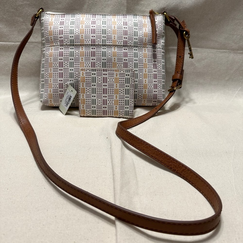 NWOT Fossil Small Fiona Crossbody With Matching NWT Logan RFID Wallet